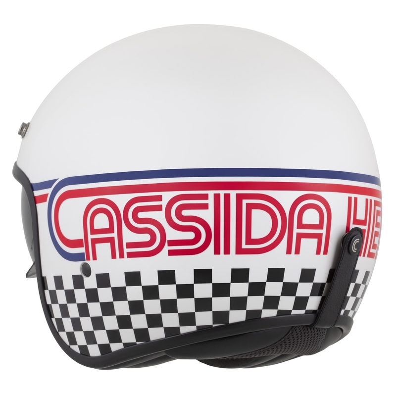 Casco da moto open face Cassida Oxygen 2.0 Rondo bianco perla-rosso-blu-nero