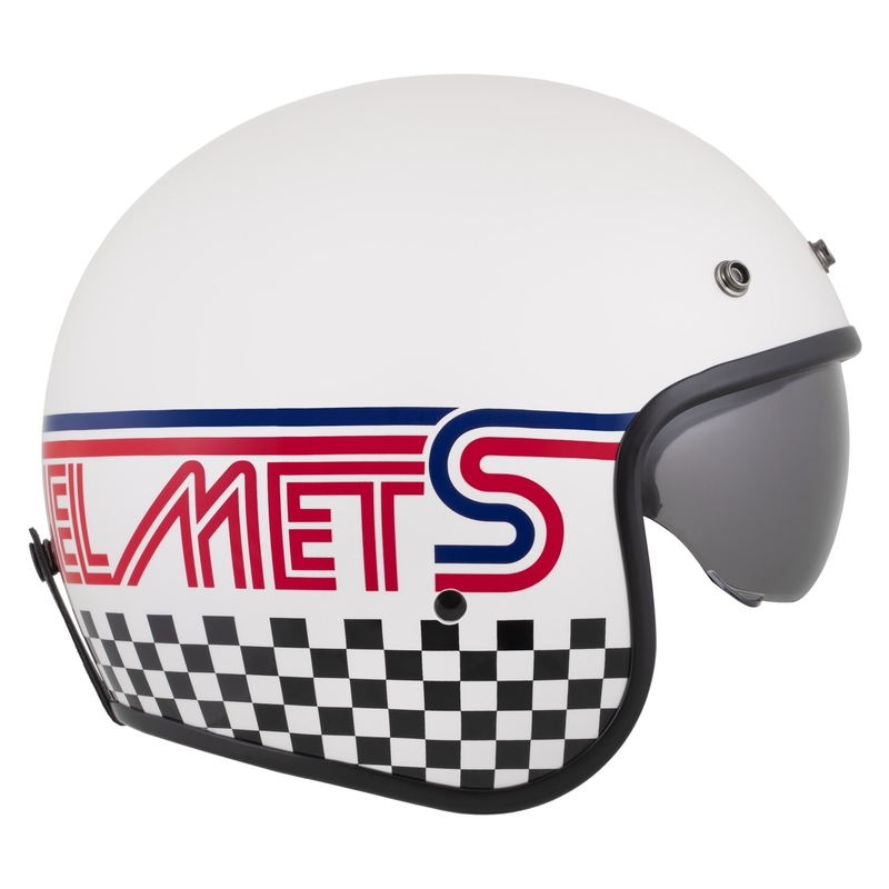 Casco da moto open face Cassida Oxygen 2.0 Rondo bianco perla-rosso-blu-nero