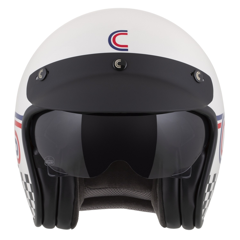 Casco da moto open face Cassida Oxygen 2.0 Rondo bianco perla-rosso-blu-nero