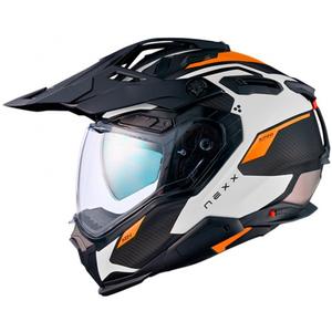 Casco enduro Nexx X.WED3 Keyo bianco-arancio