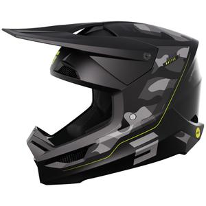 Casco Motocross Shot Race Battle Giallo Fluo Opaco Saldi