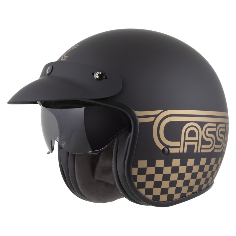 Casco da moto aperto Cassida Oxygen 2.0 Rondo nero opaco-oro