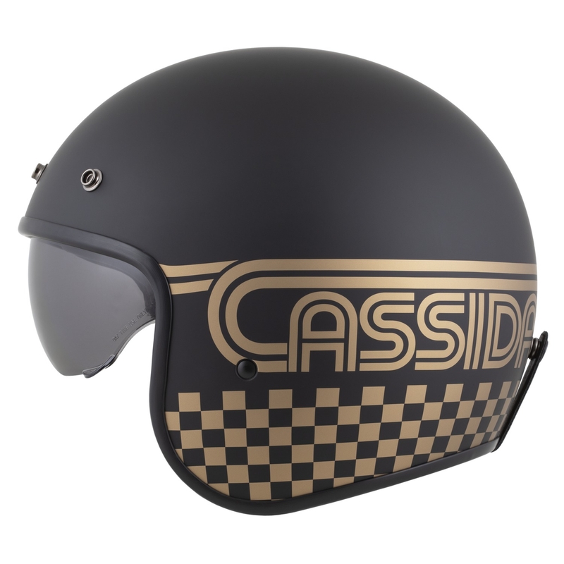 Casco da moto aperto Cassida Oxygen 2.0 Rondo nero opaco-oro