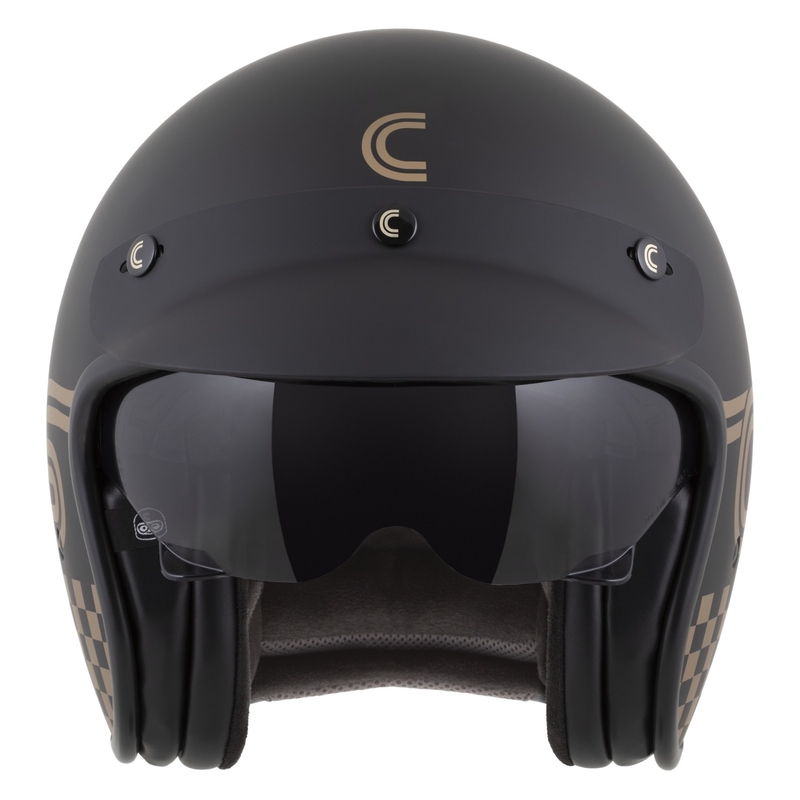 Casco da moto aperto Cassida Oxygen 2.0 Rondo nero opaco-oro