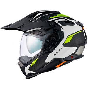 Casco enduro Nexx X.WED3 Keyo bianco-verde fluo