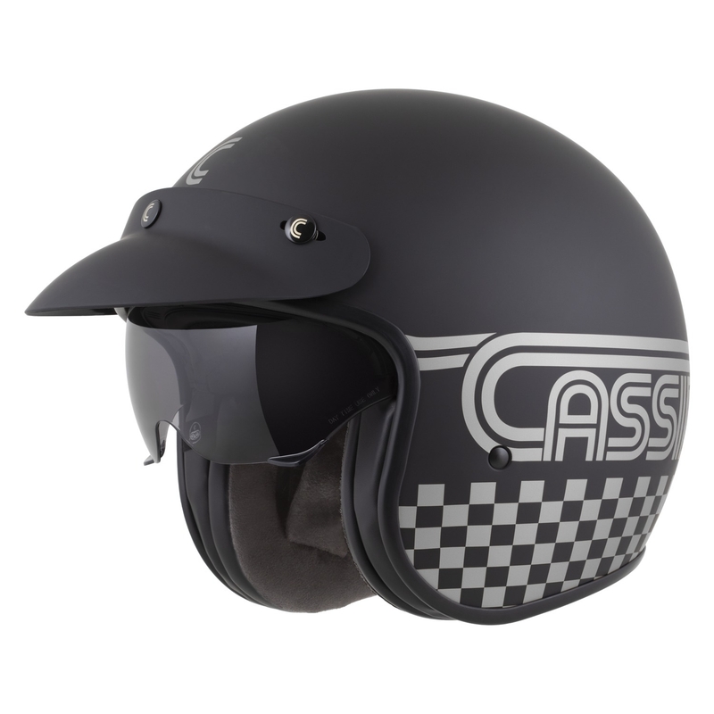 Casco da moto aperto Cassida Oxygen 2.0 Rondo nero opaco-argento