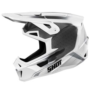 Casco motocross Shot Lite Challenger perla nero-bianco