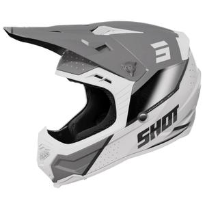 Casco motocross Shot Core Honor grigio-perla