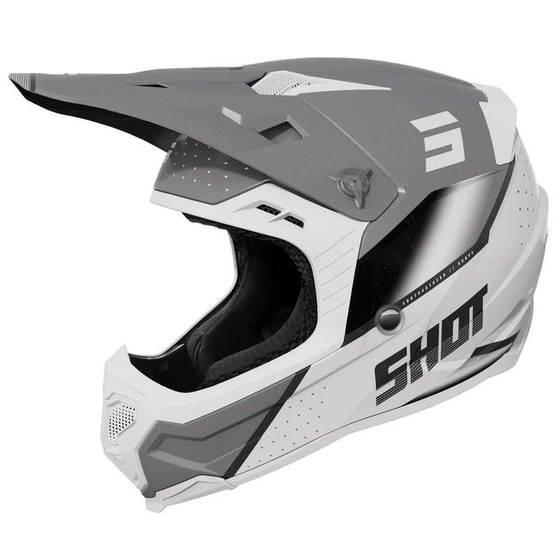 Casco motocross Shot Core Honor grigio-perla