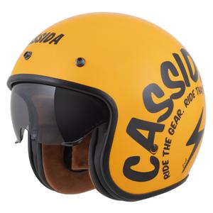 Casco da moto aperto Cassida Oxygen 2.0 Gear giallo-nero