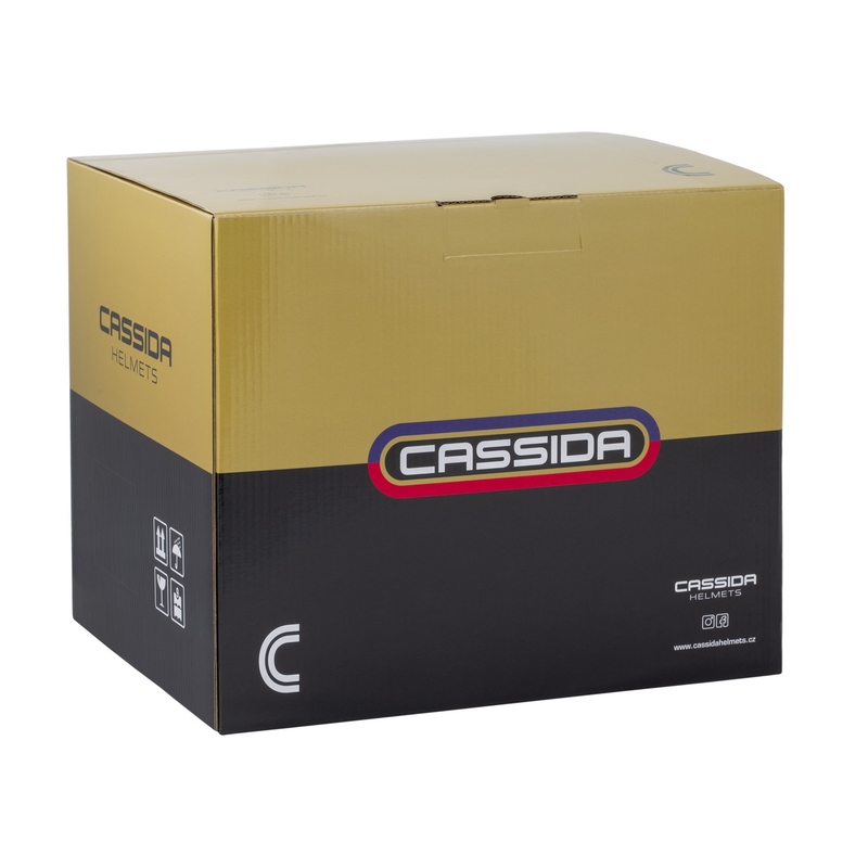 Casco da moto aperto Cassida Oxygen 2.0 Gear giallo-nero