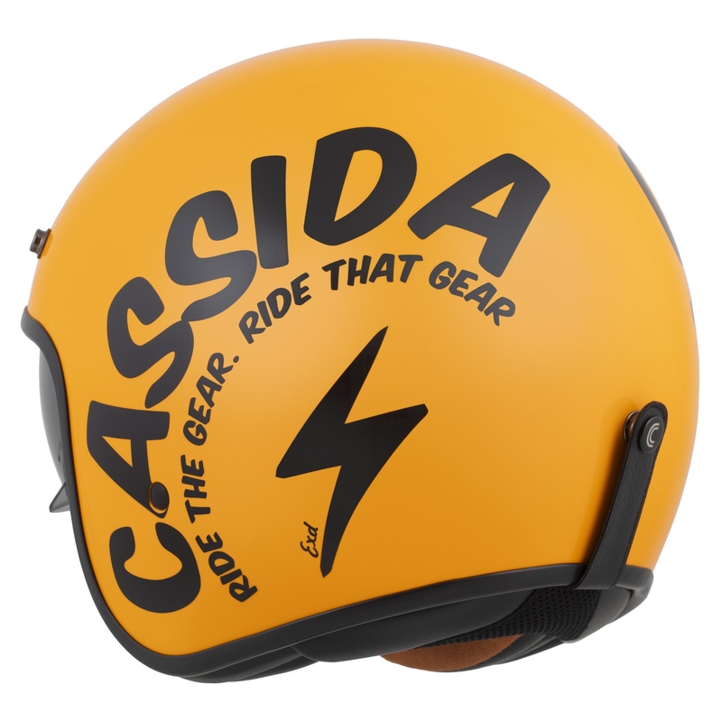 Casco da moto aperto Cassida Oxygen 2.0 Gear giallo-nero