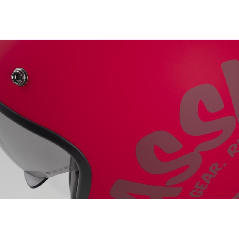Casco da moto aperto Cassida Oxygen 2.0 Gear rosso opaco-rosso scuro
