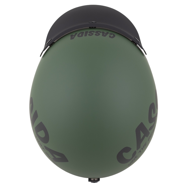 Casco da moto aperto Cassida Oxygen 2.0 Gear verde opaco-nero