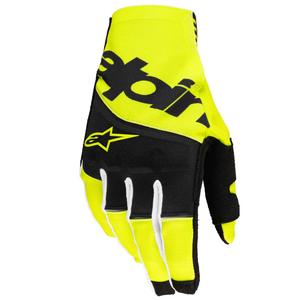 Guanti da motocross Alpinestars Techstar nero-giallo fluo