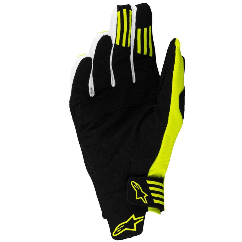 Guanti da motocross Alpinestars Techstar nero-giallo fluo