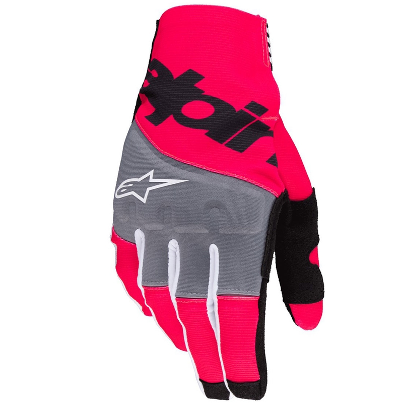 Guanti da motocross Alpinestars Techstar nero-rosa fluo