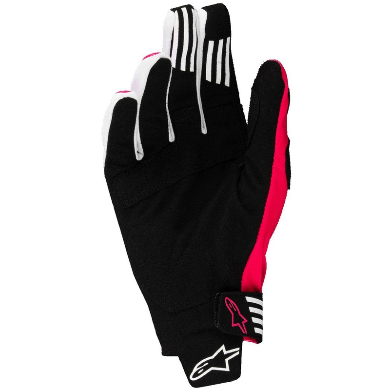 Guanti da motocross Alpinestars Techstar nero-rosa fluo