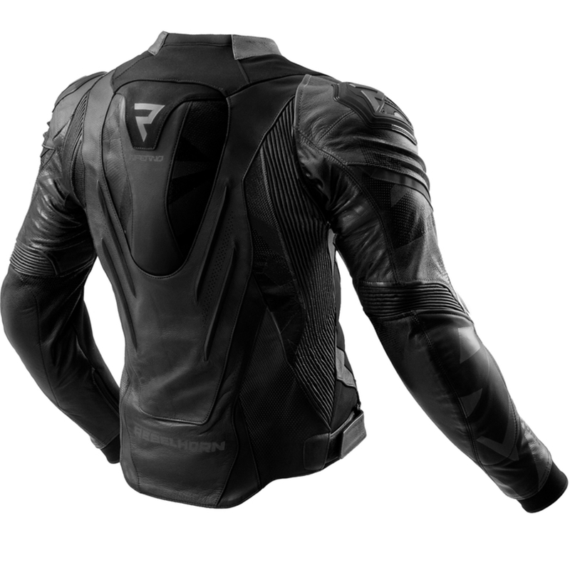 Giacca da motociclista in pelle Rebelhorn Inferno nera