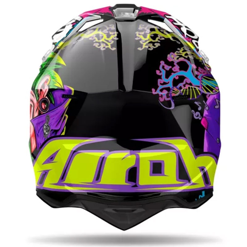 Casco da motocross Airoh Wraaap Music multicolore