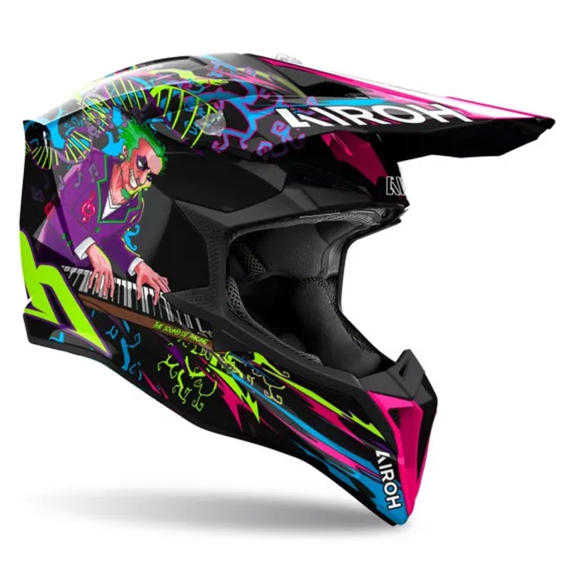 Casco da motocross Airoh Wraaap Music multicolore
