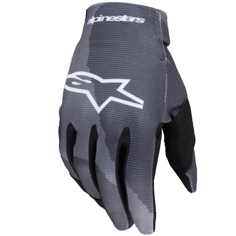 Guanti da moto per bambini Alpinestars Radar camo grigio-nero