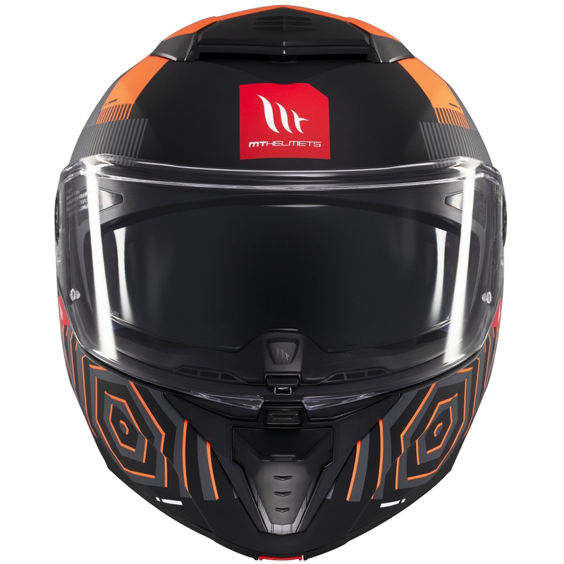 Casco moto apribile MT Atom 2 SV Strange grigio-nero-arancio