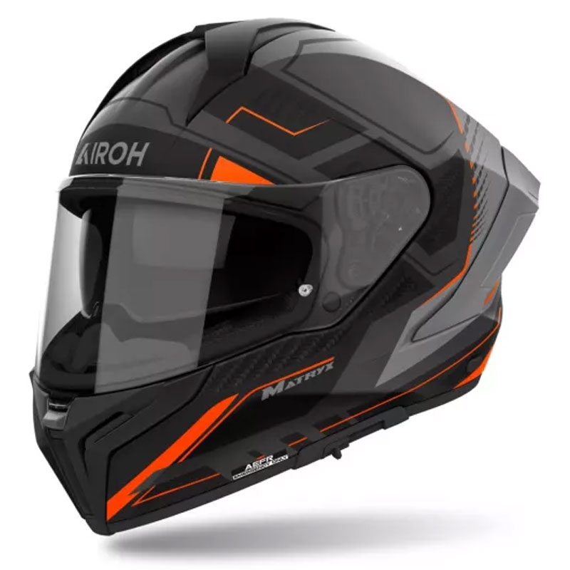 Casco integrale da moto Airoh MATRYX Rocket arancione opaco
