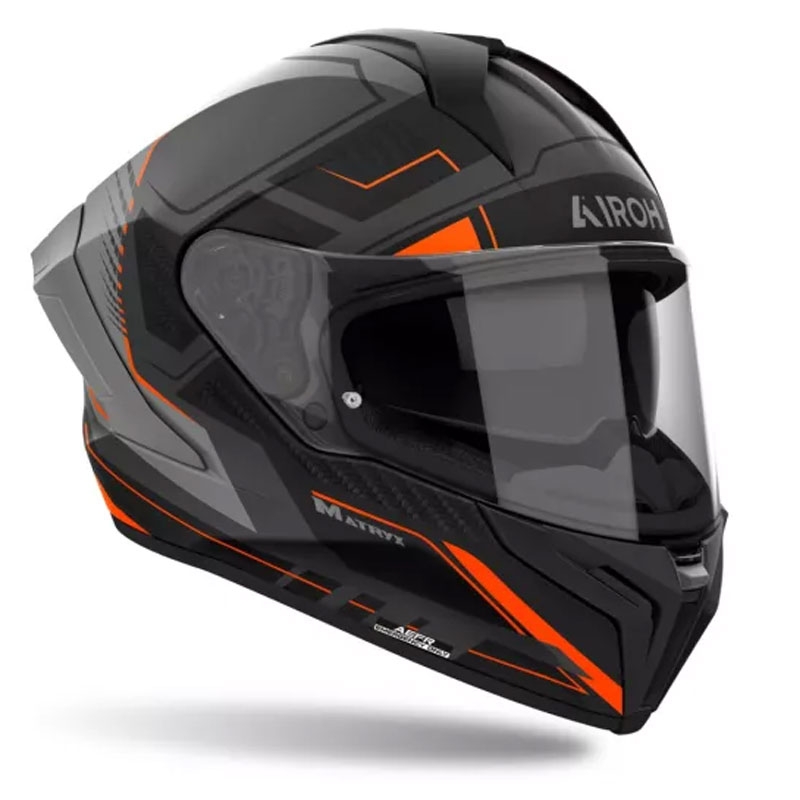 Casco integrale da moto Airoh MATRYX Rocket arancione opaco