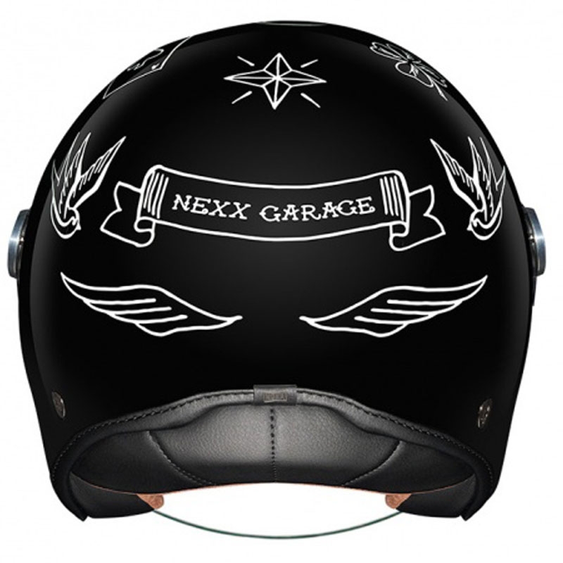 Casco aperto Nexx X.G30 Tattoo bianco e nero