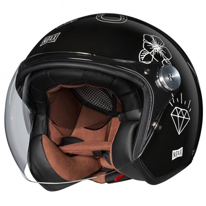 Casco aperto Nexx X.G30 Tattoo bianco e nero