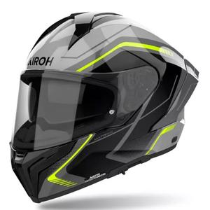 Casco integrale da moto Airoh MATRYX Wide nero-grigio-giallo