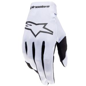 Guanti da motocross Alpinestars Radar Kids Grigio chiaro-Nero
