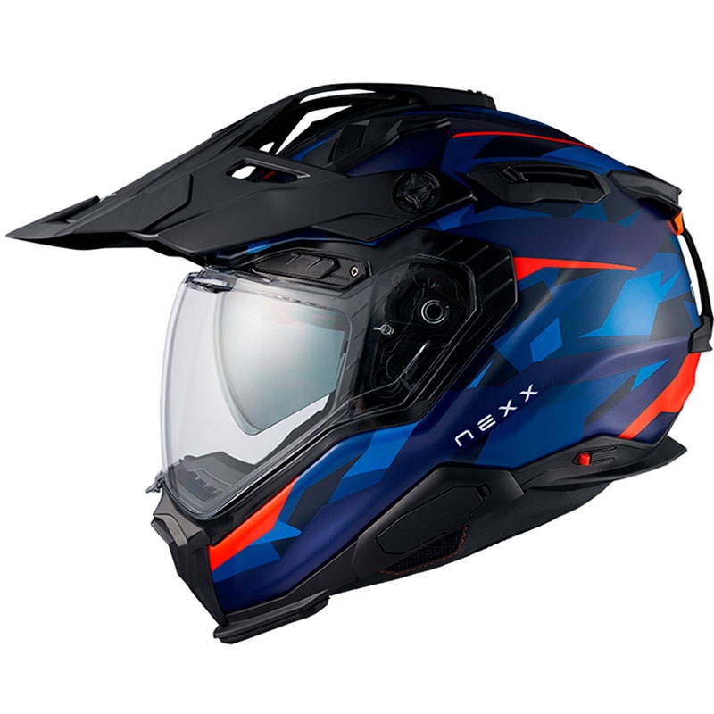 Casco enduro per moto Nexx X.WED3 Trailmania blu-rosso Saldi