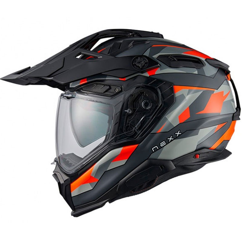 Casco enduro Nexx X.WED3 Trailmania arancione-grigio