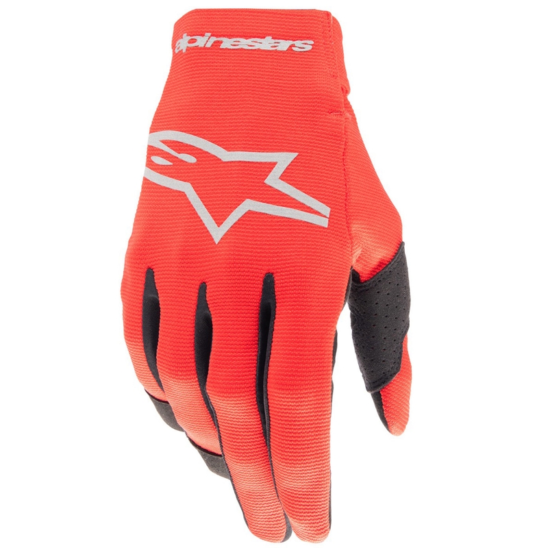Guanti da motocross Alpinestars Radar Kids Rosso-Argento