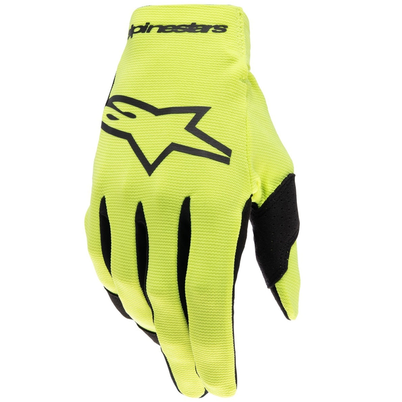 Guanti da motocross per bambini Alpinestars Radar giallo fluo-nero