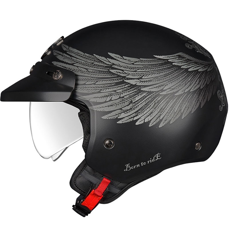 Casco moto aperto NEXX Y.10 EAGLE RIDER nero-grigio Saldi