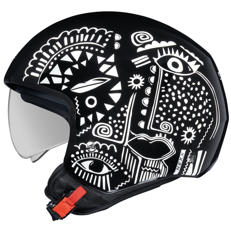 Casco moto aperto NEXX Y.10 Artville bianco e nero Saldi
