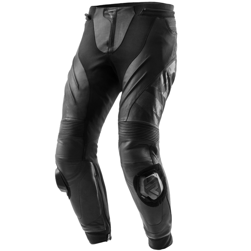 Pantaloni da moto in pelle Rebelhorn Inferno neri