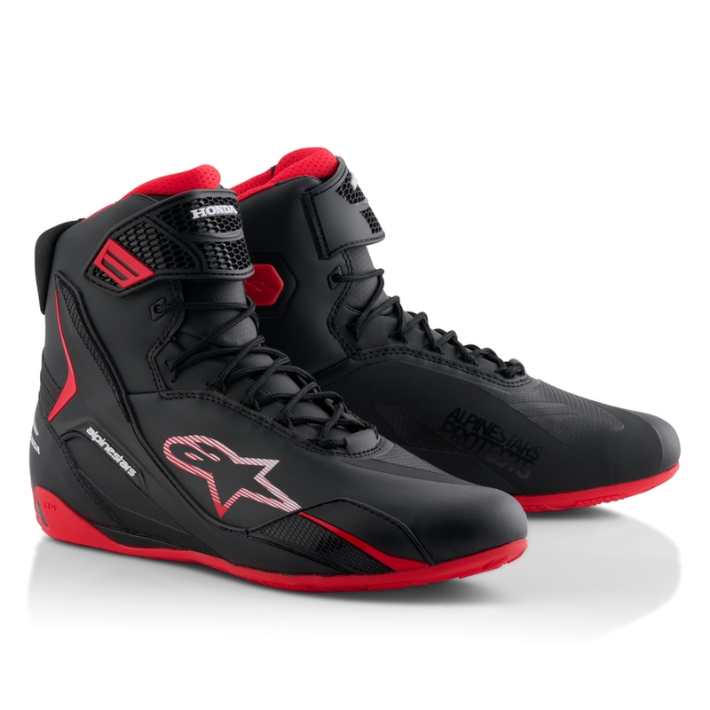 Alpinestars Faster-4 stivali da moto HONDA collezione nero e rosso