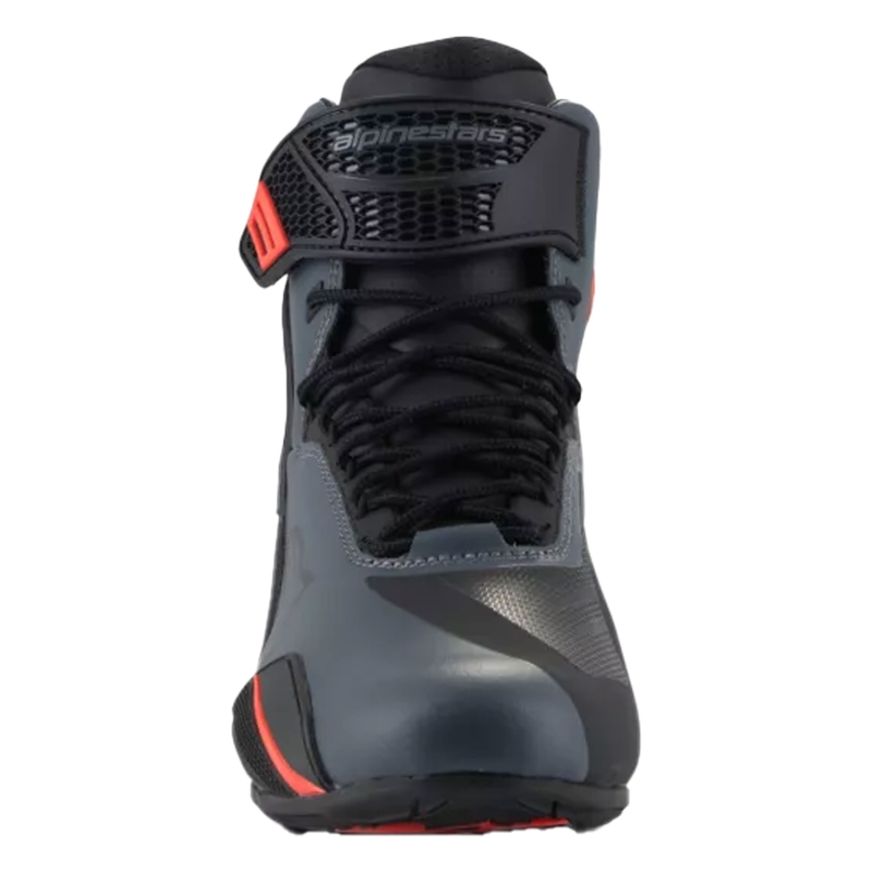 Stivali da moto Alpinestars Faster-4 nero-grigio-rosso fluo