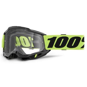 Occhiali da motocross 100% ACCURI 2 gialli con plexiglass trasparente