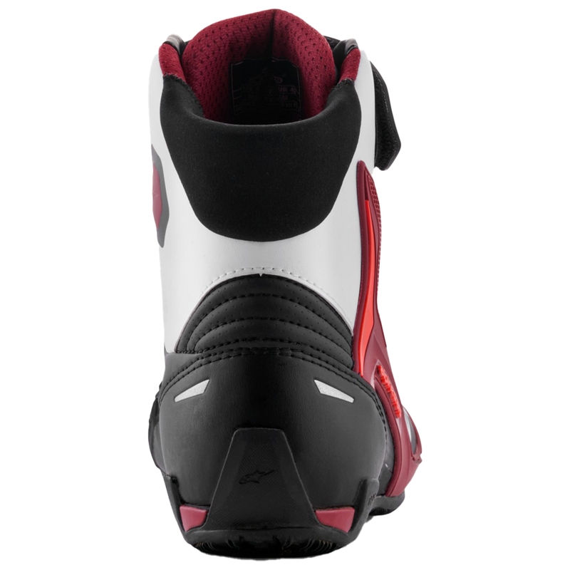 Stivali da moto Alpinestars Faster-4 nero-bianco-rosso scuro