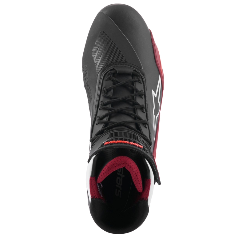 Stivali da moto Alpinestars Faster-4 nero-bianco-rosso scuro