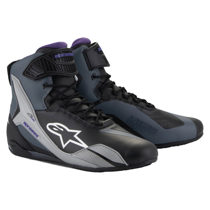 Stivali da moto Alpinestars Stella Faster-4 da donna nero-grigio-viola