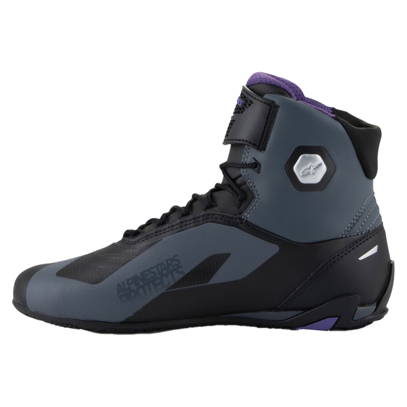 Stivali da moto Alpinestars Stella Faster-4 da donna nero-grigio-viola