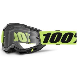 Occhiali da motocross 100% ACCURI 2 Enduro giallo con doppio plexiglass trasparente