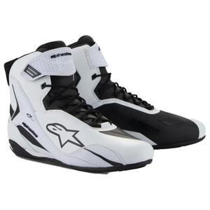 Stivali da moto Alpinestars Stella Faster-4 da donna bianco-nero