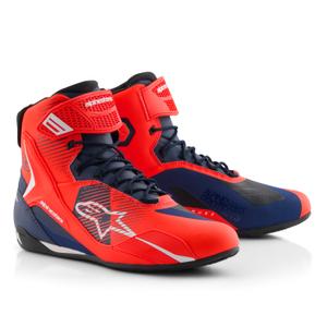 Stivali da moto Alpinestars Faster-4 collezione MM93 fluo rosso-blu-bianco